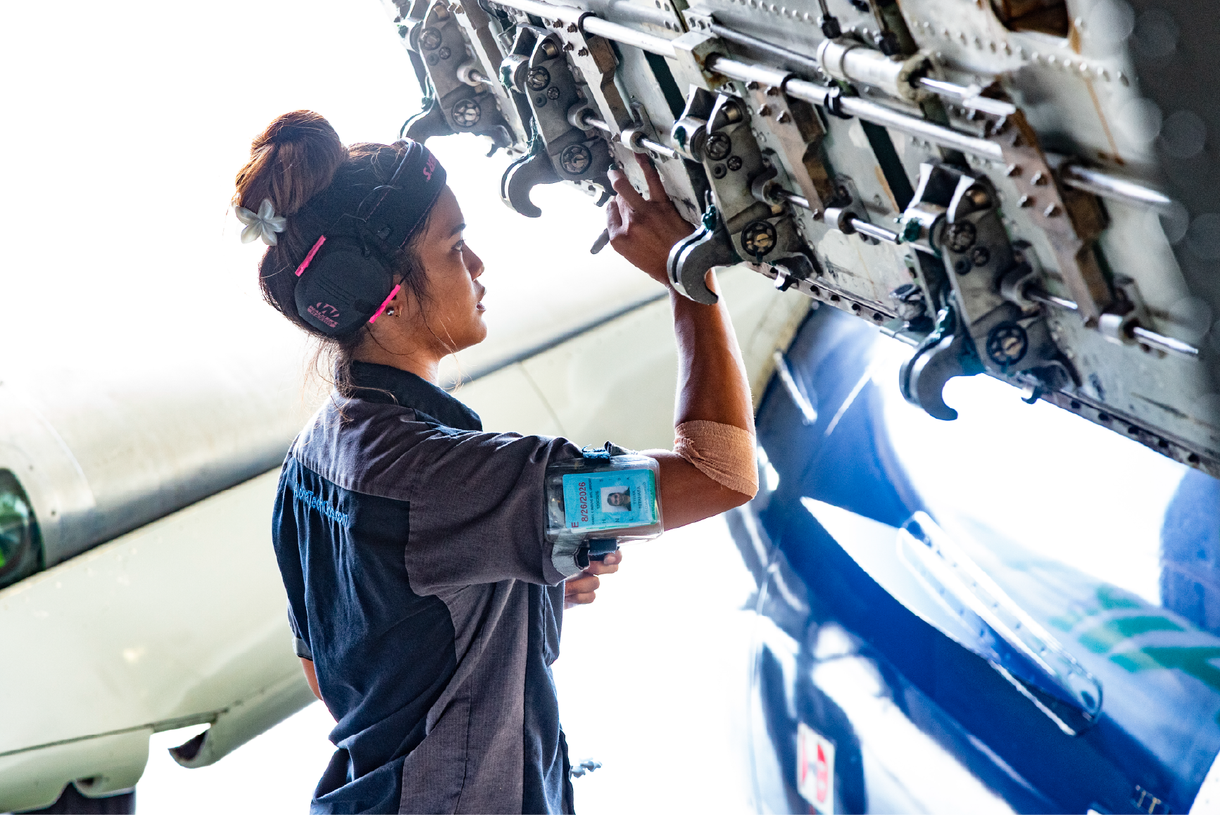 Cargo Services Employees on an Aloha Air Cargo plane.